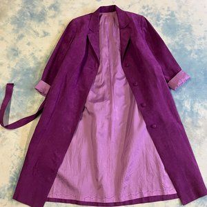 Purple Vegan Suede Duster